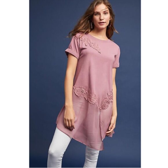 Anthropologie Akemi + Kin Kris Lace Tunic EUC - Picture 1 of 9